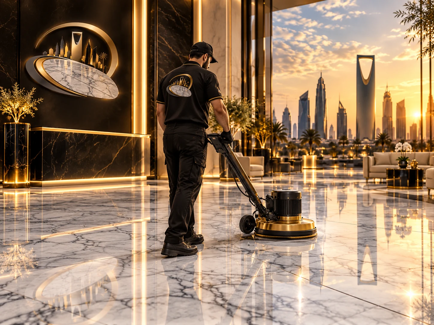 Dull marble floor losing its shine